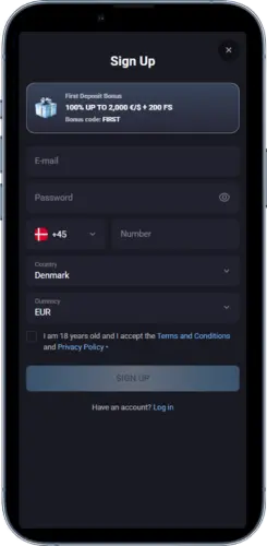 Oprettelse af konto på dansk Sugar Rush casino
