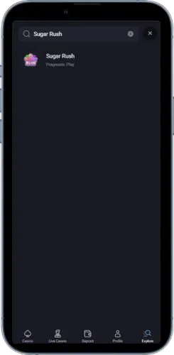 Søgning efter Sugar Rush spilleautomaten