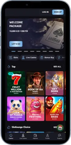 Dansk online casino lobby med Sugar Rush spillet