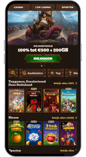 Sugar Rush online casino lobby in Nederland