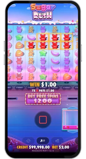 Start het Sugar Rush spel