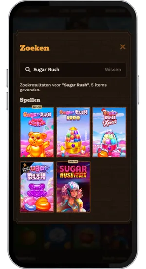 Zoek naar Sugar Rush spel