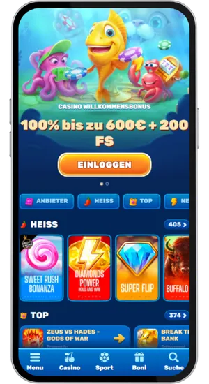 Sugar Rush Online Casino Lobby in Deutschland